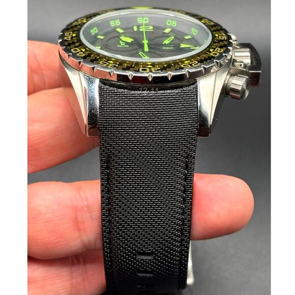 Cole Haan CR1002 Stainless Steel Watch Green Dial 50M Quartz Rare Used Rolex Air-King Ref. 5500 w legendary 1520 movement! Great  main image 2